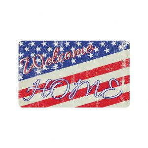 American Flag Welcome home Doormat