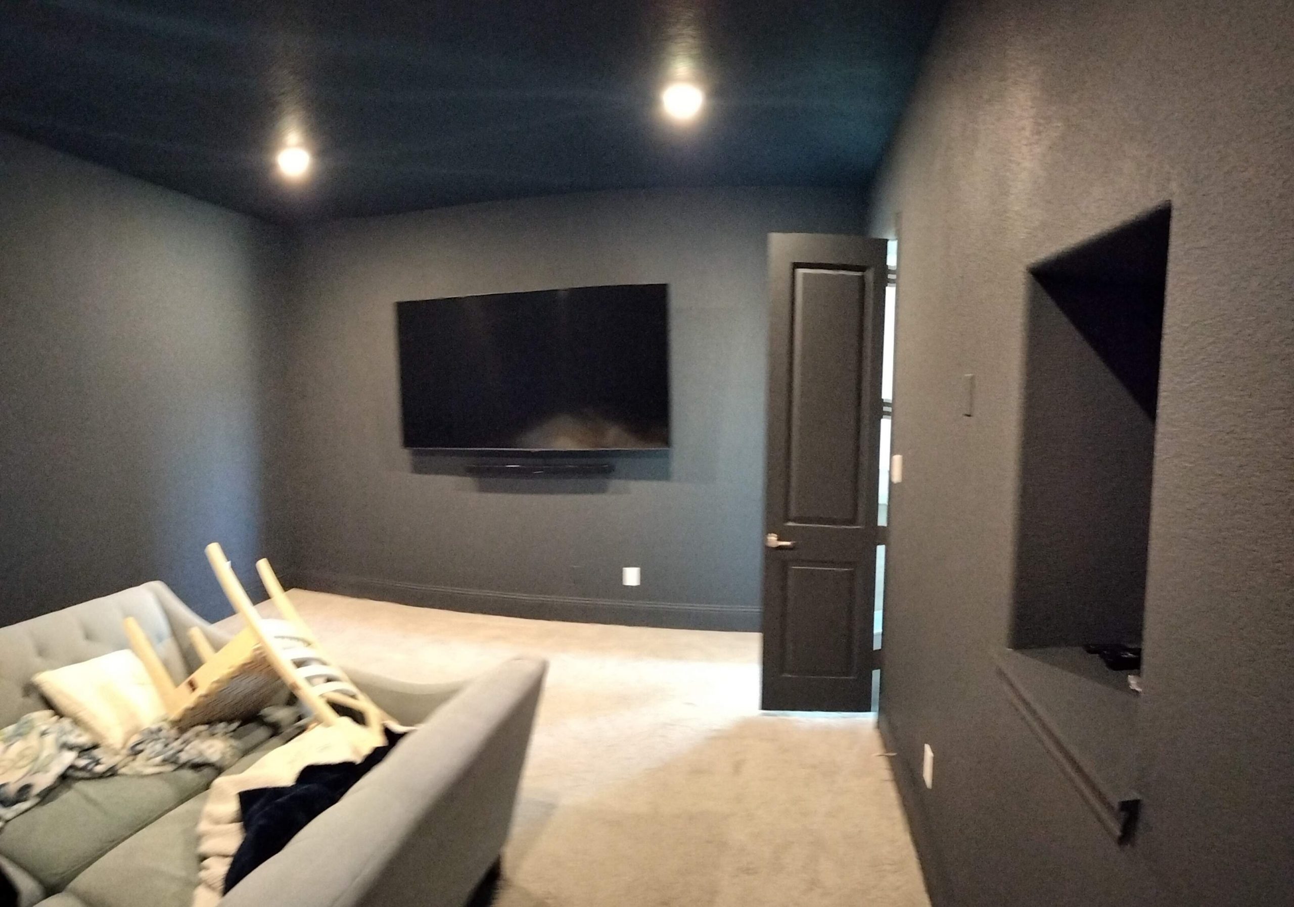 project media room interior painting completed xmas 2023